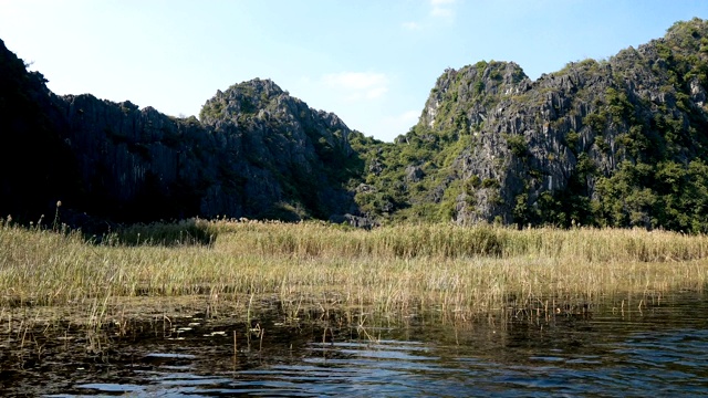 风景秀丽的喀斯特景观，湿地景观视频素材