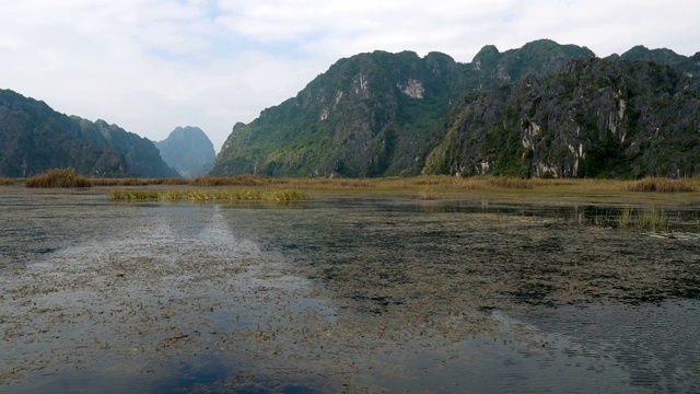 风景秀丽的喀斯特景观，湿地景观视频素材