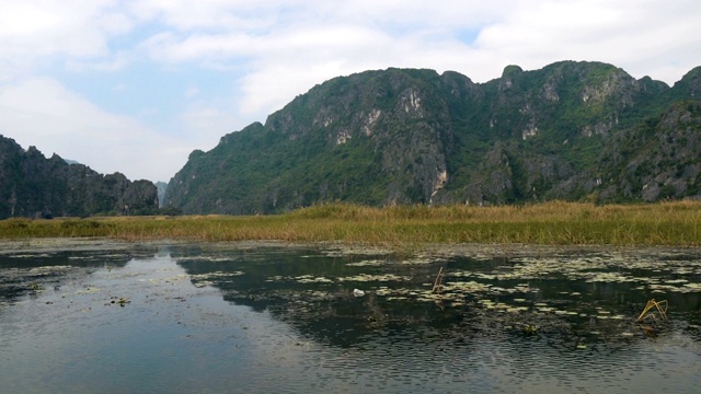 风景秀丽的喀斯特景观，湿地景观视频素材