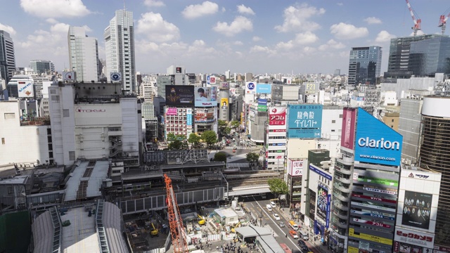 日本东京市中心的涩谷区。视频素材