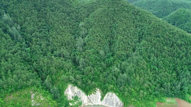 韩国江原道永峪岩的干燥裂缝和叠层石特征视频素材