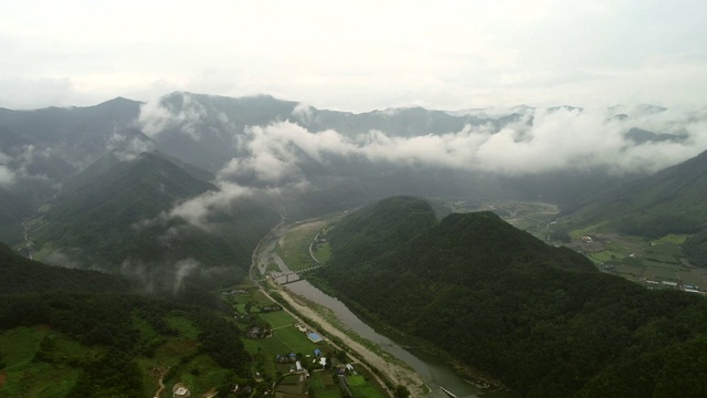 韩国江原道正城县的若阳河地区视频素材