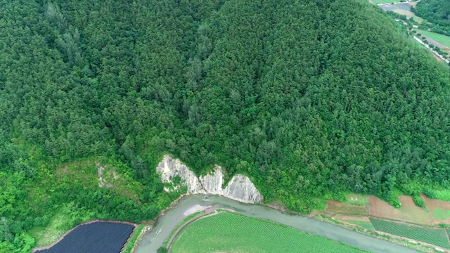 韩国江原道永峪岩的干燥裂缝和叠层石特征视频素材