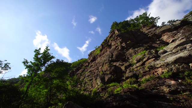 韩国江原道太白山的同里峡谷风光视频素材