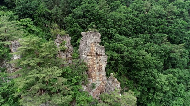 韩国江原道正城县的花溪河八景区视频素材