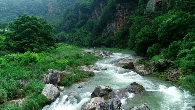 韩国江原道正城县的花溪河八景区视频素材