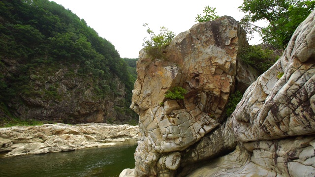 古米亭古生代景区:韩国江原道正城县视频素材