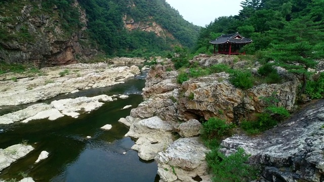 古米亭古生代景区:韩国江原道正城县视频素材