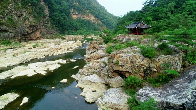 古米亭古生代景区:韩国江原道正城县视频素材