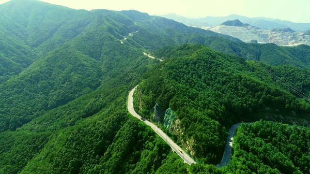 韩国江原道正城县白峰岭的喀斯特地貌视频素材