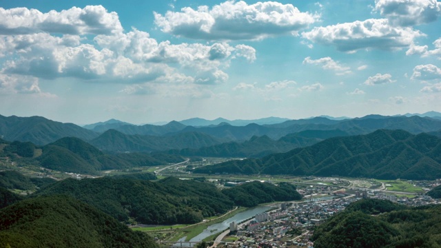 韩国江原道正城县古生代地形风光视频素材