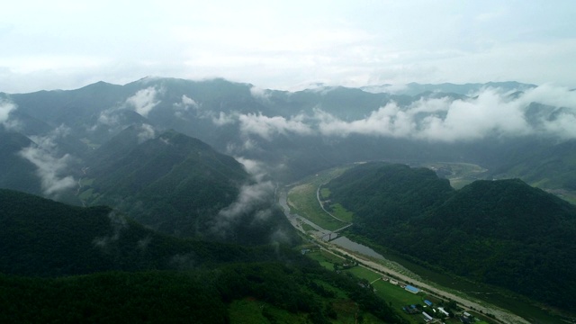 韩国江原道永峪半岛悬崖的风景视频素材