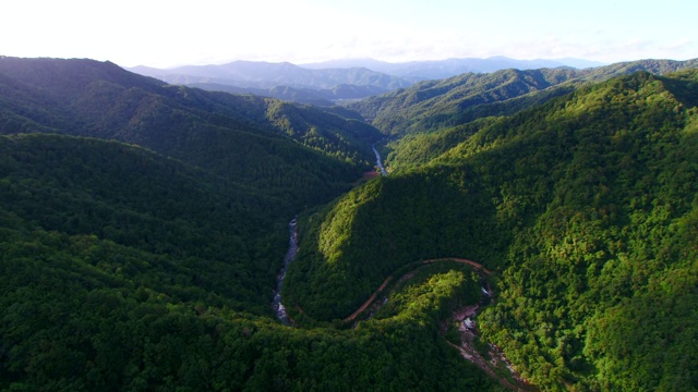 韩国江原道平昌的大台山和白头山山脉视频素材