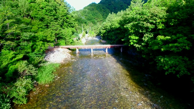 韩国江原道平昌的大台山和大台溪视频素材