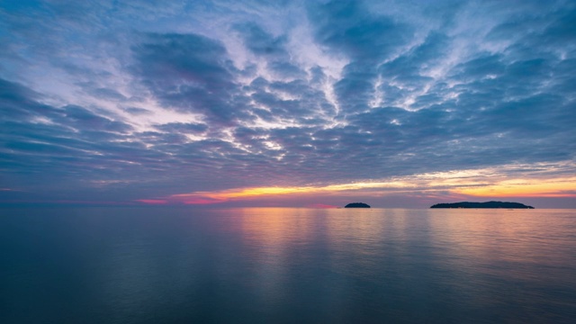 马来西亚沙巴州，海上日落视频素材