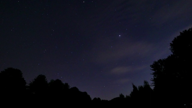 韩国江原道森林的夜空景色视频素材