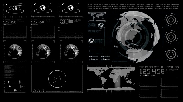 未来技术界面计算机数据屏幕视频素材