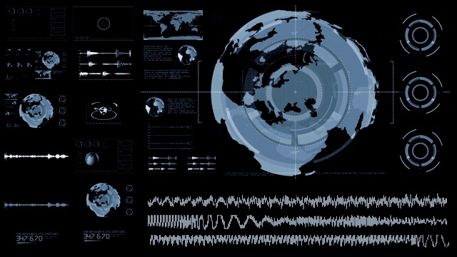 未来技术界面计算机数据屏幕视频素材