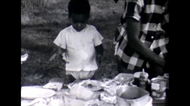 1955年家庭野餐视频素材