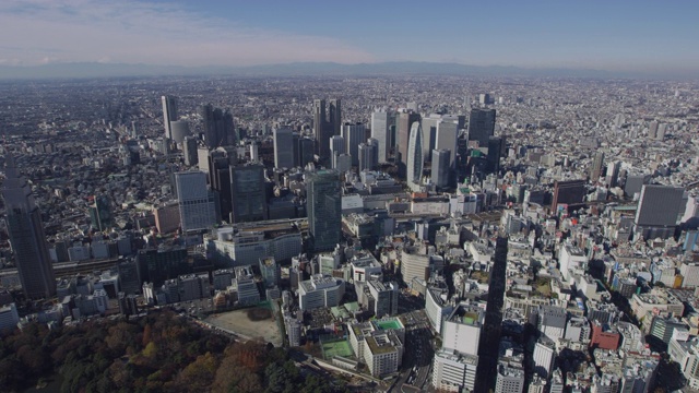 空中，摩天大楼，西新宿，东京，日本视频素材