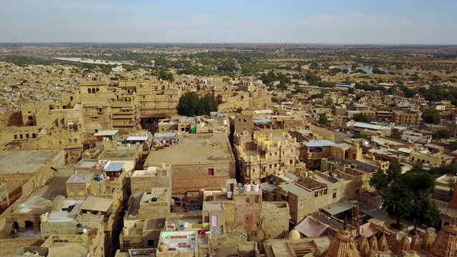 印度Jaisalmer的鸟瞰图视频素材