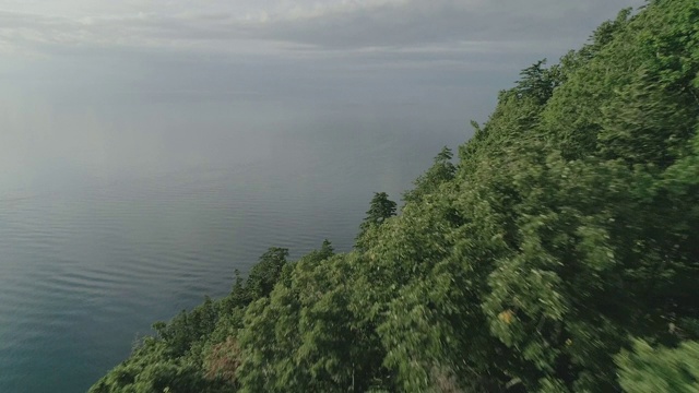 日本知床的山景和海景视频素材