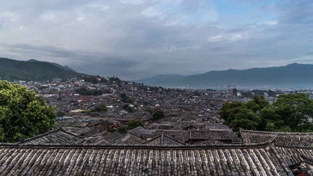 丽江大雁古城的老房子，时光流逝视频素材