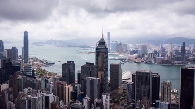 白天的香港城市景观视频下载