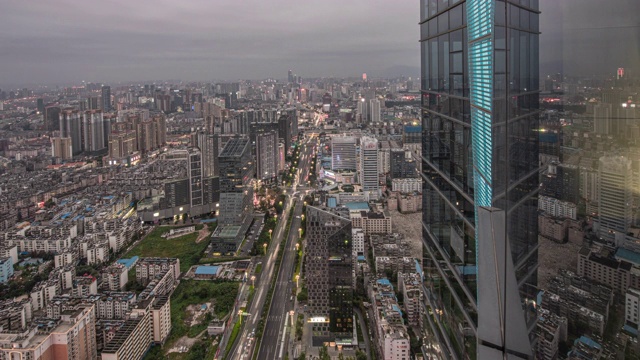 现代城市的繁华夜景视频下载