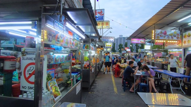 亚洲食品市场的摊位视频素材