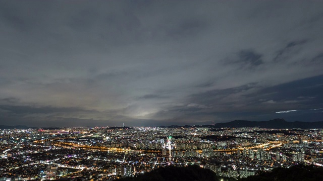 首尔中南古区和永马山夜景视频素材