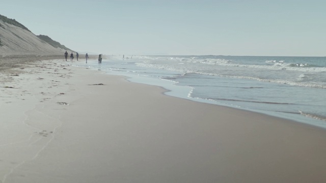 夏日白岩海滩，北爱尔兰视频素材