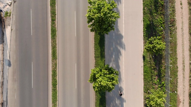 道路和自行车步行区视频素材