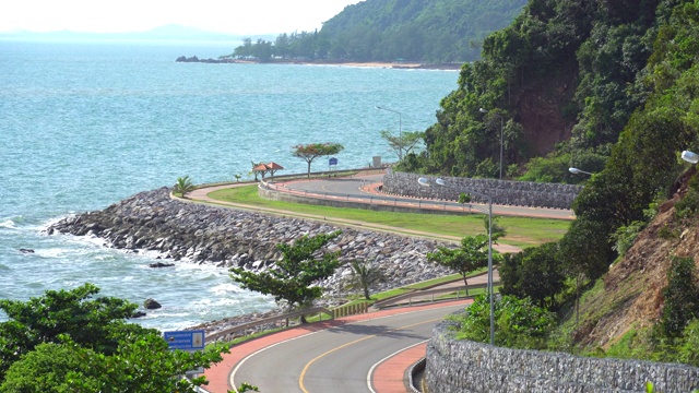 泰国东部的昌他武里省的海景和山景。视频素材