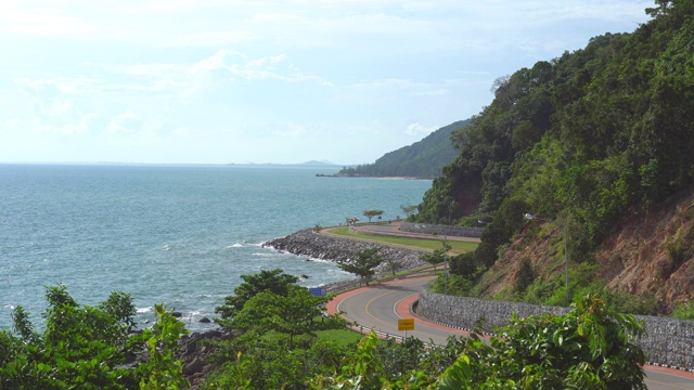 泰国东部的昌他武里省的海景和山景。视频素材