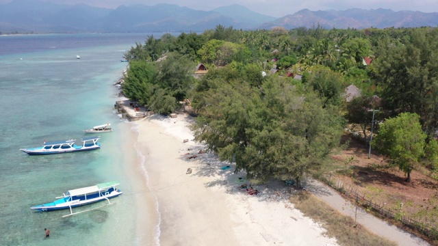 Gili Air Island鸟瞰图印度尼西亚视频素材