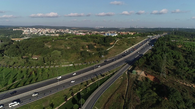 公路交通航空视频素材