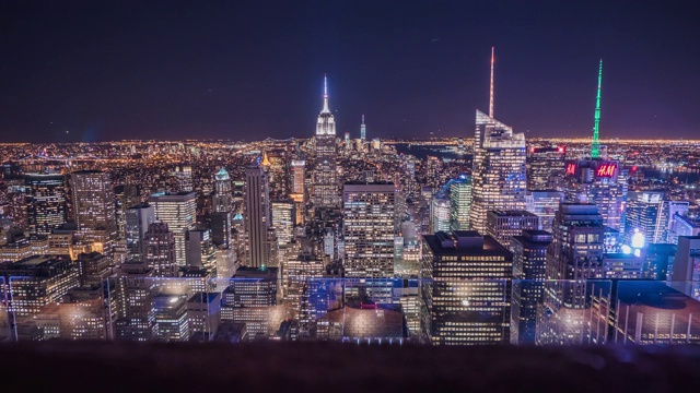 曼哈顿的夜景视频素材