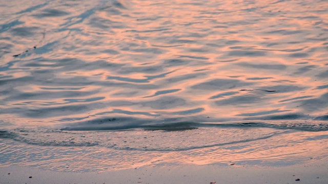 近海面粉彩海滩背景在黎明视频素材