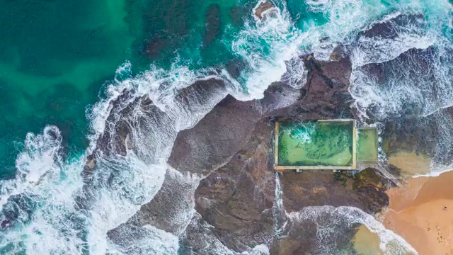 澳大利亚潮汐池的时间流逝视频素材