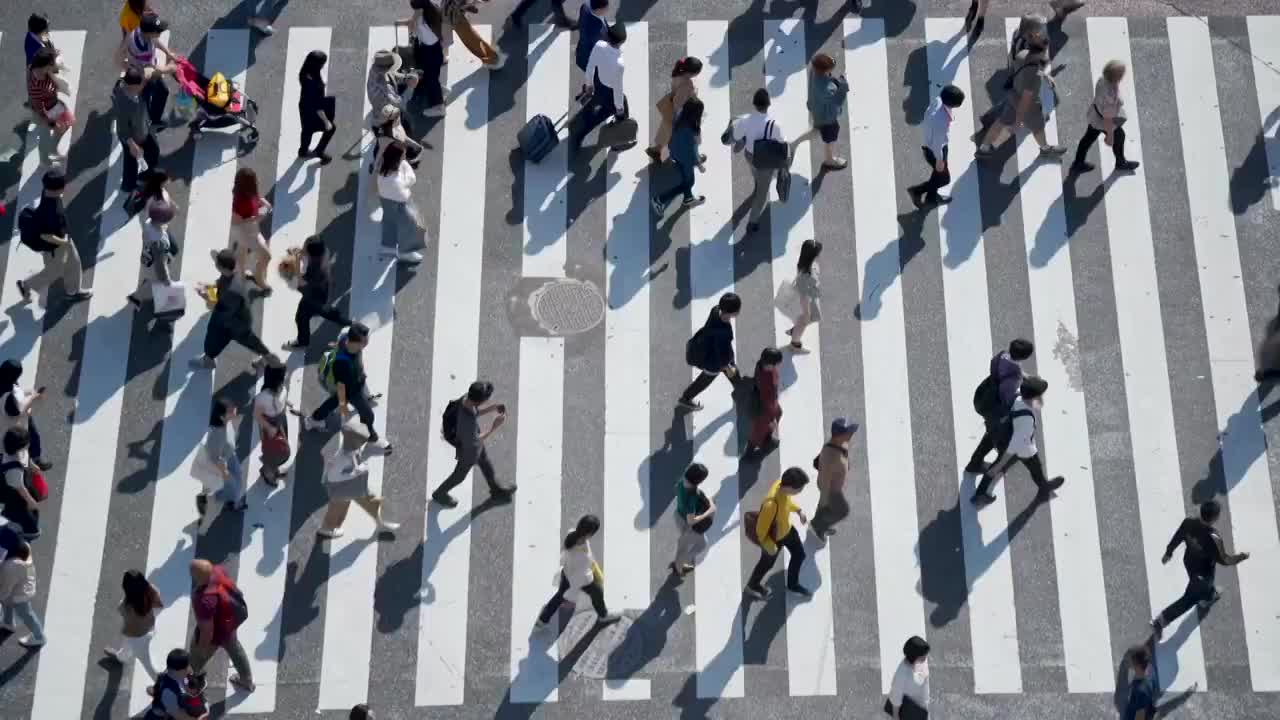 涩谷十字路口的人群视频购买