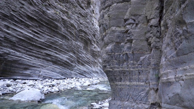 克里特岛峡谷，山河视频素材