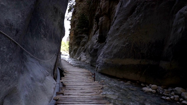 克里特岛峡谷，山河视频素材