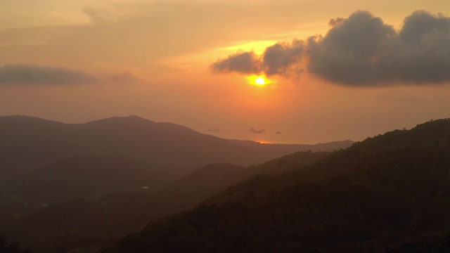 日落天空苏梅岛景观航空全景4k泰国视频素材