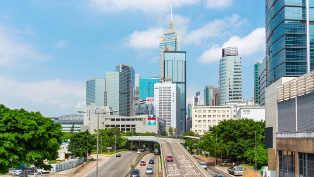 时光流逝:香港中区天际线视频素材