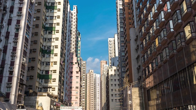 香港市内的摩天大楼。现代城市商务区高层建筑视频素材