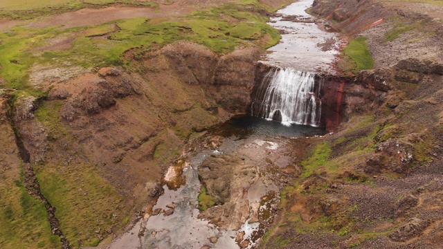 þorufoss瀑布,冰岛视频素材