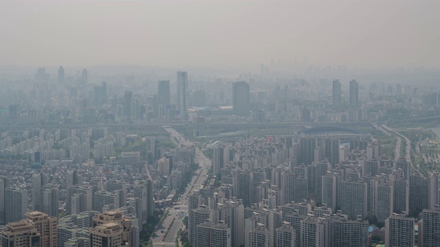 韩国首尔，Jamsil和江南区的城市景观视频素材