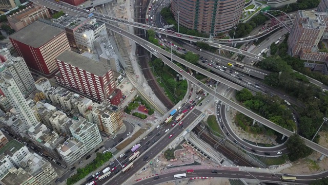 香港九龙的交通高峰时间视频素材