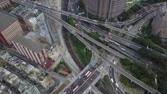 香港九龙的交通高峰时间视频素材